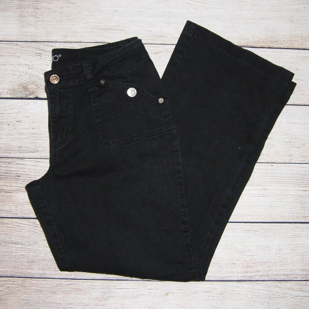 Gitano Black Cropped Boot Cut Jeans 10P